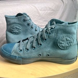 Converse All Star Chuck Taylor Mono Blue Suede Shoes Men’s 6 Women’s 8